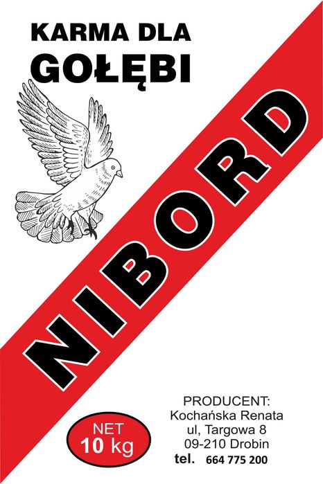Karma mieszanka dla gołębi NIBORD Bez Kukurydzy BK 25 kg