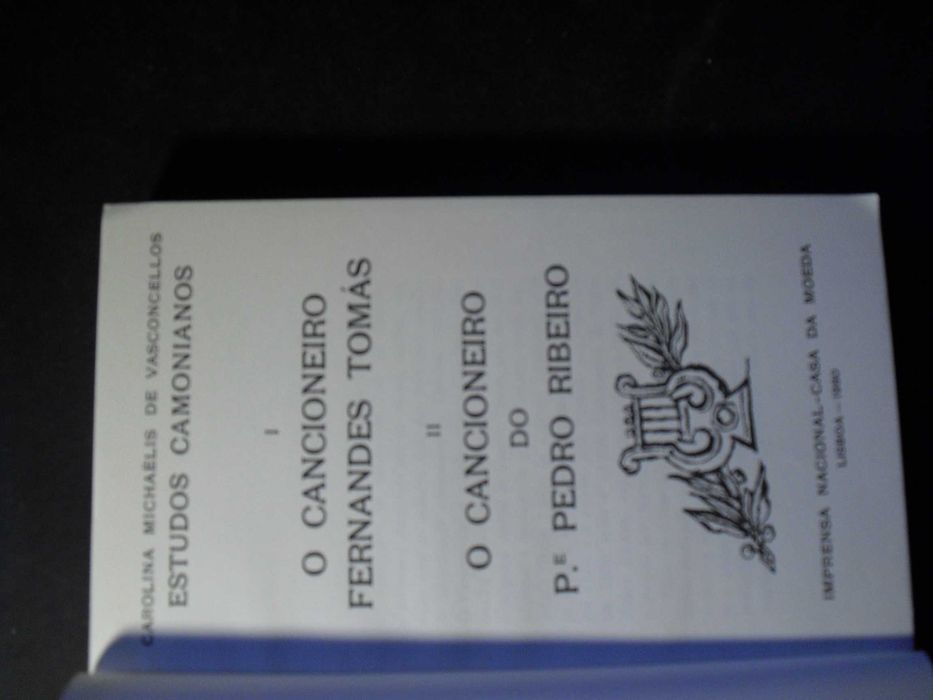 Vasconcellos (Carolina Michaelis de);O Cancioneiro FernandesTomás