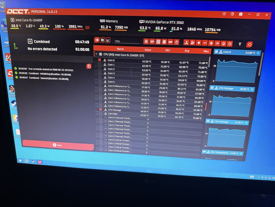 Ігровий ПК/компʼютер rtx 3060 (12 GB) 16 gb ddr4 i5-10400 ssd 256