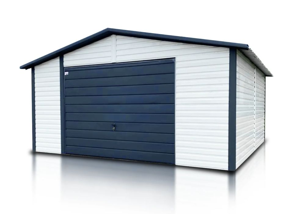 Garaż jednostanowiskowy 5x5 Dach dwuspadowy Brama garaże blaszane