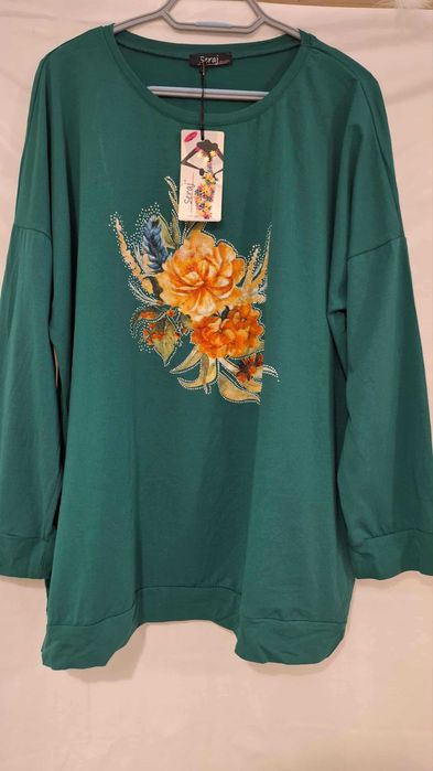 Bluzeczka uniwersalna zielona. 140 biust.