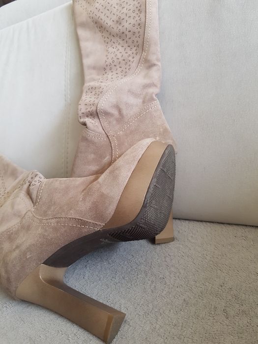 Buty Kozaki zamszowe r.38