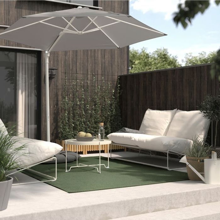 MORUM Tapete ecelag plana, int/exterior, verde escuro, 200x300 cm