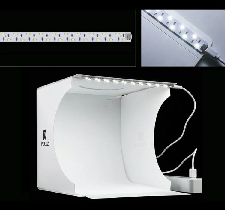 Estúdio portátil de Fotografia incluí Leds iluminação (Novo)