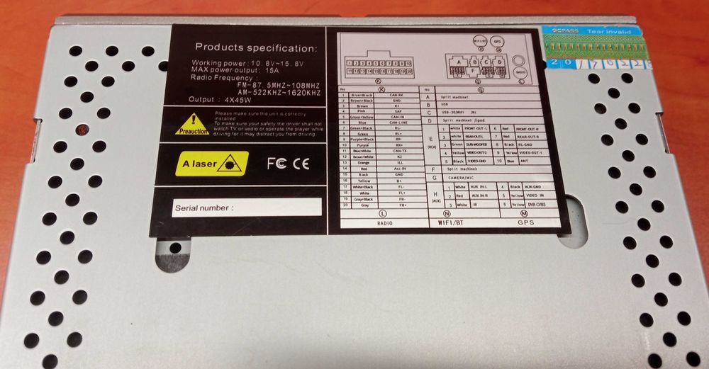 Radio 2DIN z DVD, GPS, WiFi, Bluetooth 7" Android 2/32GB Ford - zestaw