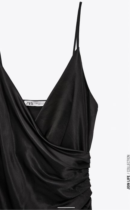 Сукня  ZARA міді з сатину нова