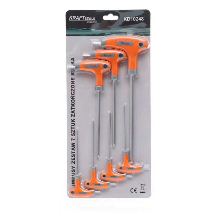 KLUCZE sześciokątne - IMBUSY Zestaw 7 imbusów KD10248