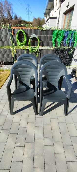 4 krzesła ogrodowe grafi/antracyt