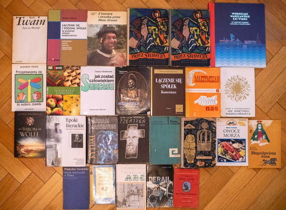 25 książek Komplet Masterton Singer PWM Twain Prawo Klasyka Historii
