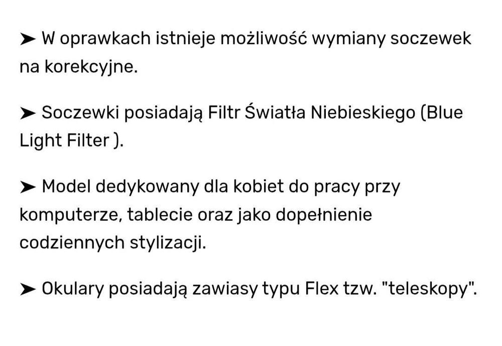 Okulary zerówki czerwone