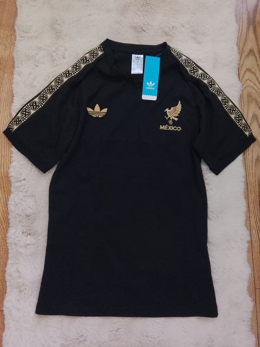 Czarna koszulka piłkarska Meksyk adidas