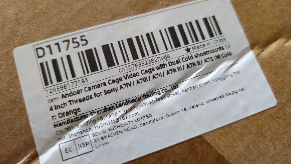 Gaiola SONY A7 IV Roxa Nova