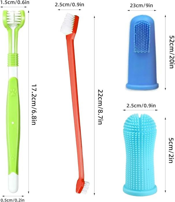 Zestaw 14 szczoteczek do zębów dla psów