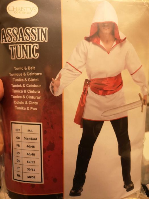 Przebranie karnawałowe tunika assasyna m/l dorosly, duża , KOSTIUM