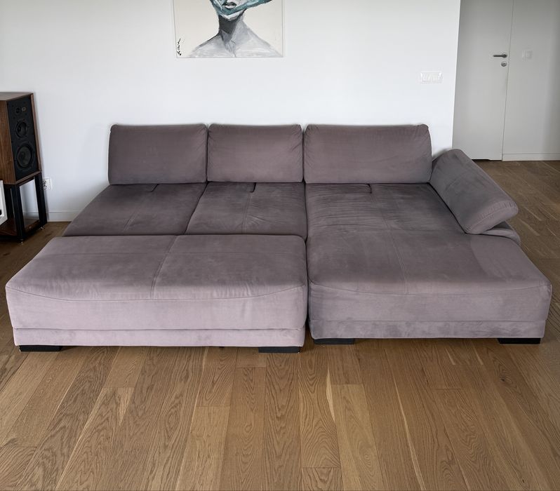Narożnik sofa IWC Home 272 x 165 cm z pufem szary