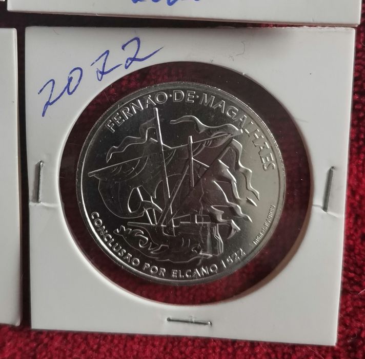 Conjunto das moedas prata Fernão Magalhães