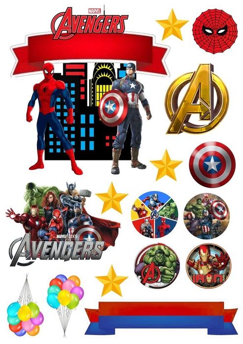 Wydruk jadalny cukrowy A4 Włoski papier Avengers Marvel opłatek