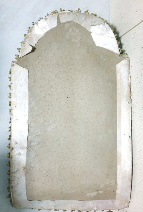 Antiga imagem - antigo grande registo de Custódia pintado à mão