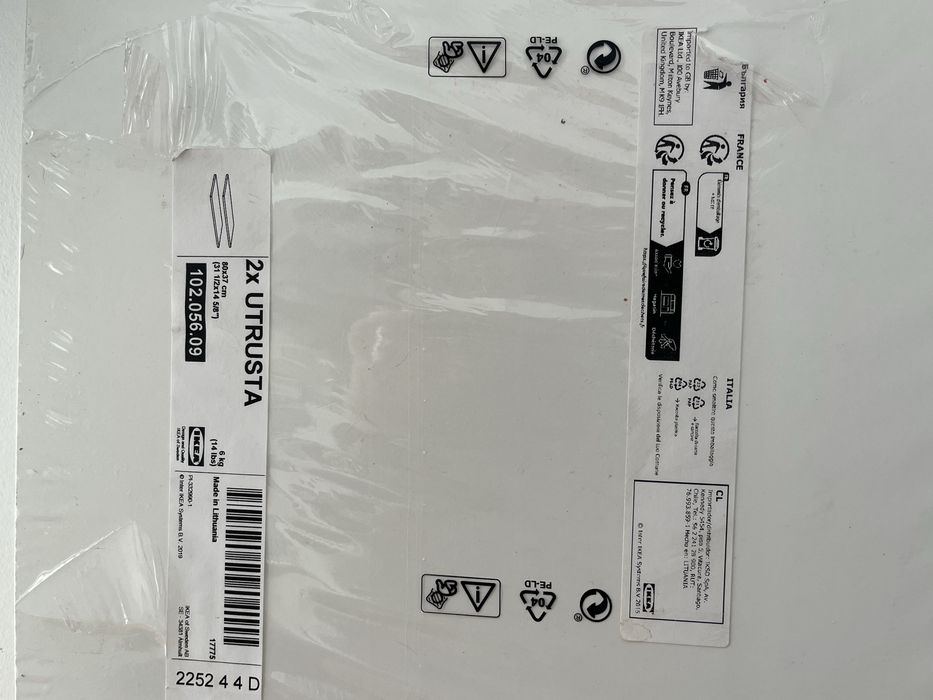 Prateleiras IKEA UTRUSTA 80x37 cm  (novas no plástico)
