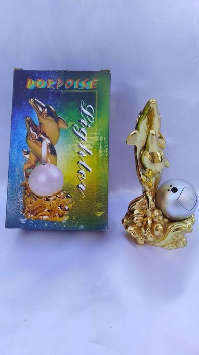 Настільна зажигалка "Дельфіни" 6х5х15 см у подарунковій коробці