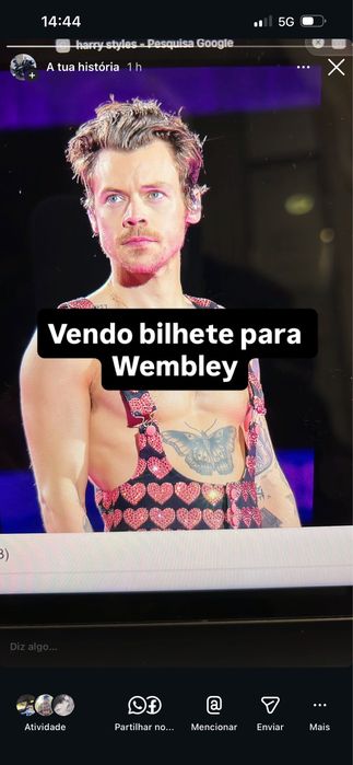 Bilhete vip para wembley harry styles
