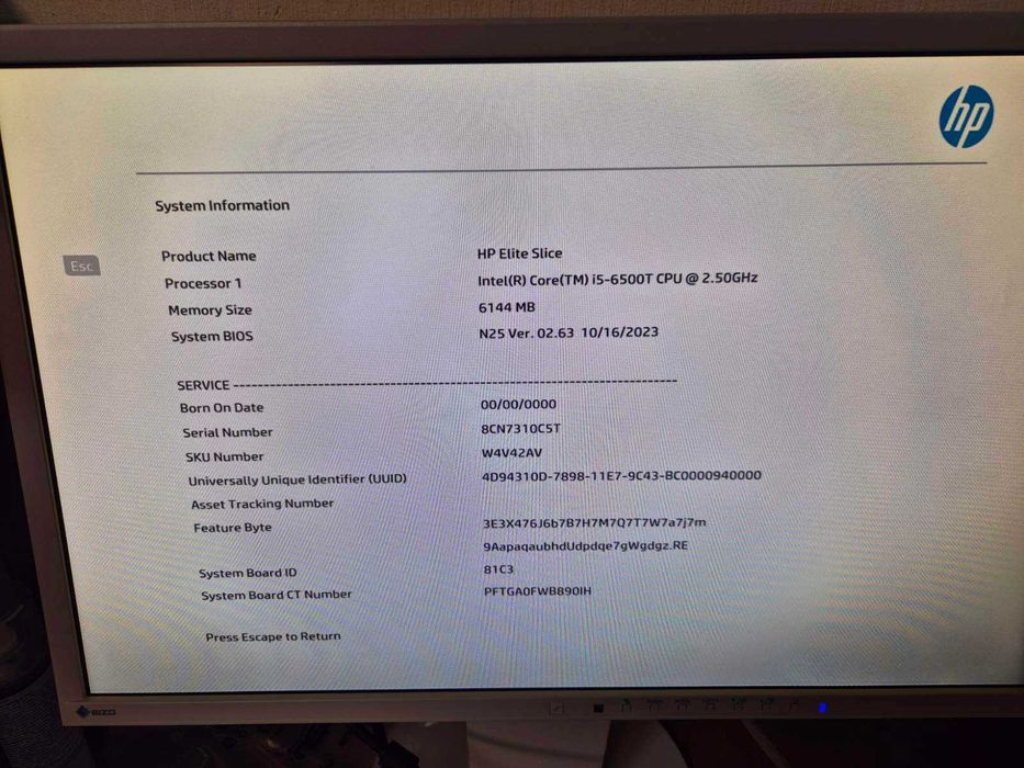 Комп'ютер неттоп HP Elite Slice (i5/6Gb/120SSD)  + HP Audio Module бу