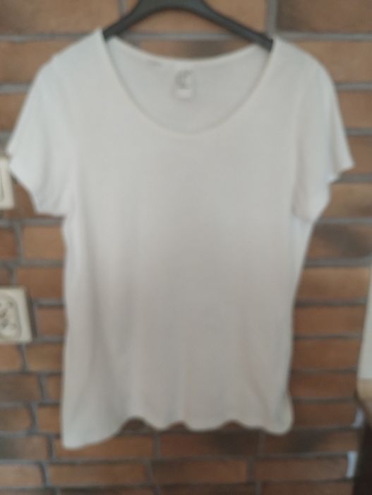 Koszulka t-shirt biała dekatlon 170/92