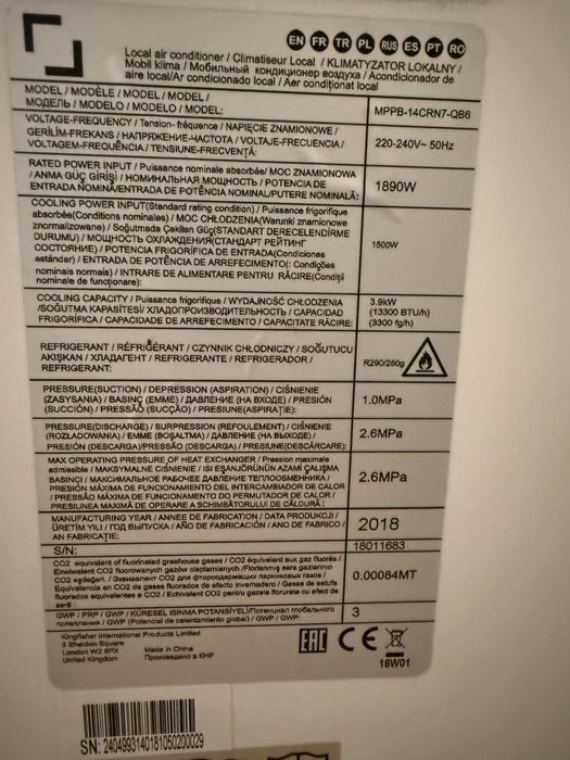 Klimatyzator Midea wolnostojący