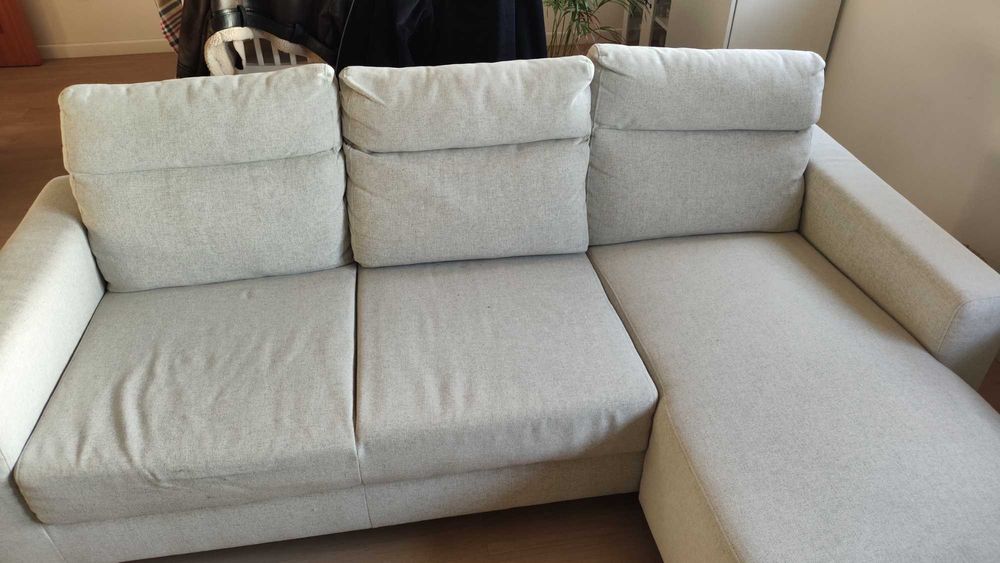Sofá 3 lugares com chaise longue