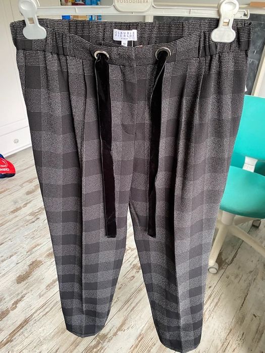 Claudie Pierlot eleganckie spodnie garniturowe