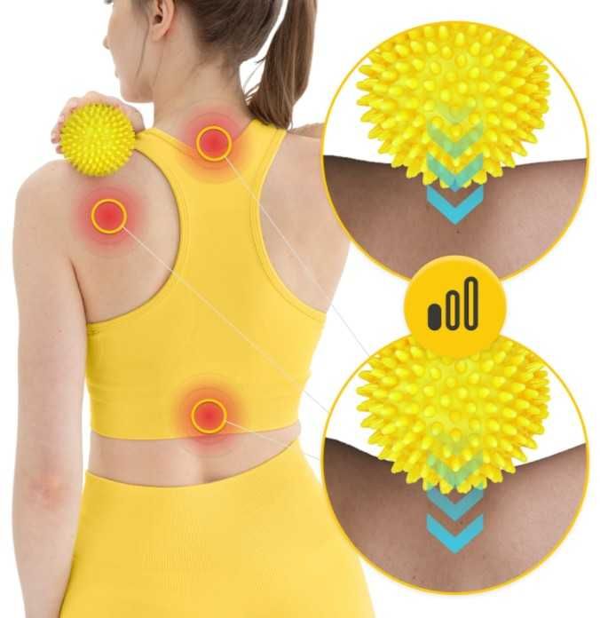 Zestaw piłek z kolcami do masażu SPIKE+ 4 szt. 4FIZJO Sensoryczne piłe