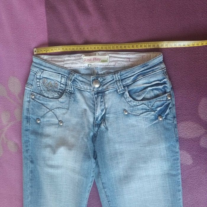 Damskie jeans spodenki szorty do kolan Just Play XS S