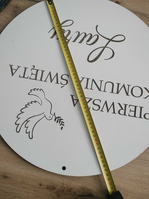 Sztaluga koło komunia ozdobne tiul kwiaty sztuczne
