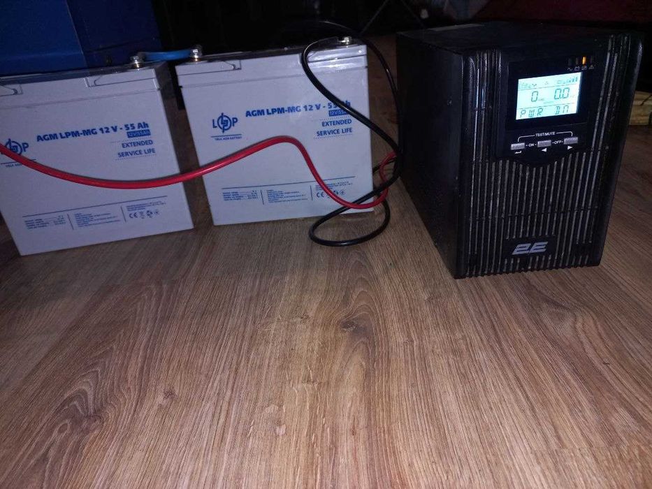 2 акумулятори agm lpm mg 12v - 55ah і джерело бж 2e ps1000L