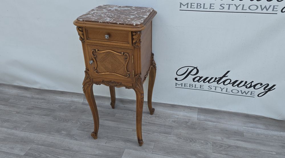 Szafka stylowa Chippendale Komoda Marmur
