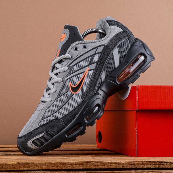 (1936) Кросівки Nike Shox сірі з помаранчевим (41-46) найк найки