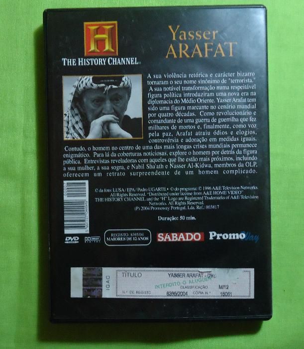 DVD Yasser Arafat " The History Chanel "