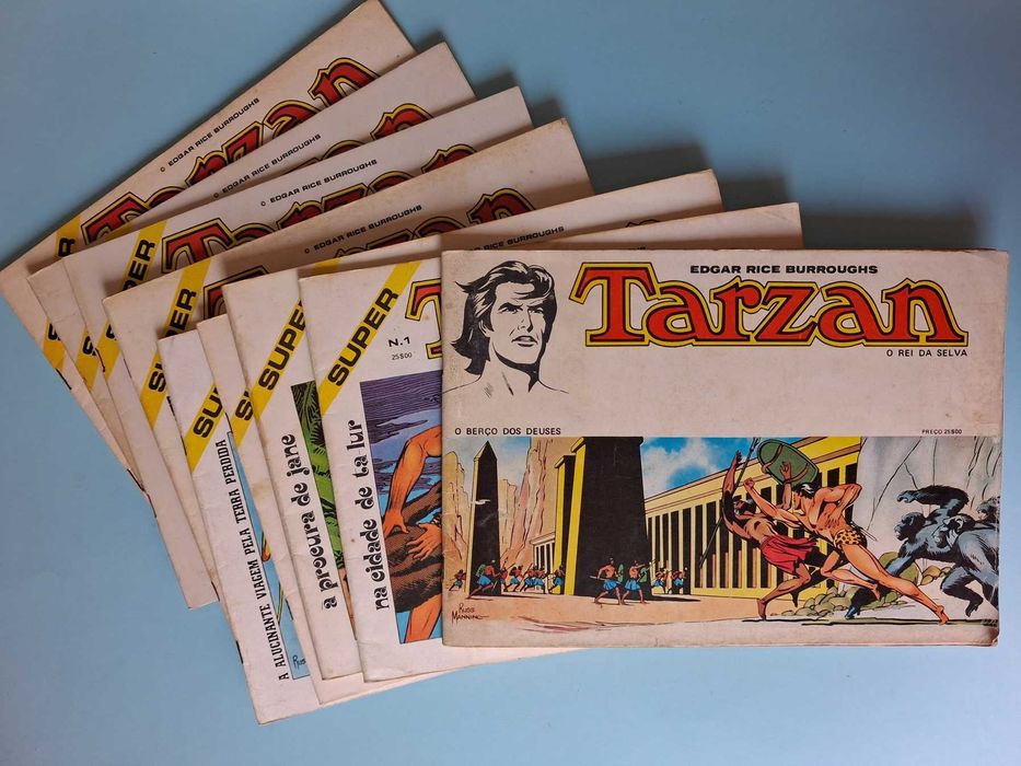 TARZAN [Super] coleção 7 volumes + Álbum Tarzan "O Berço dos Deuses" (1977)
