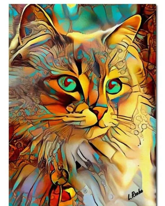 Telas de pintura de Gatos multicolorido 60x90cm=60€ Marvila • OLX Portugal