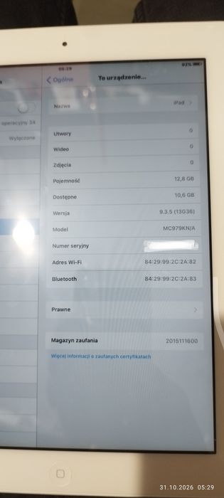 Apple iPad2 + kabel