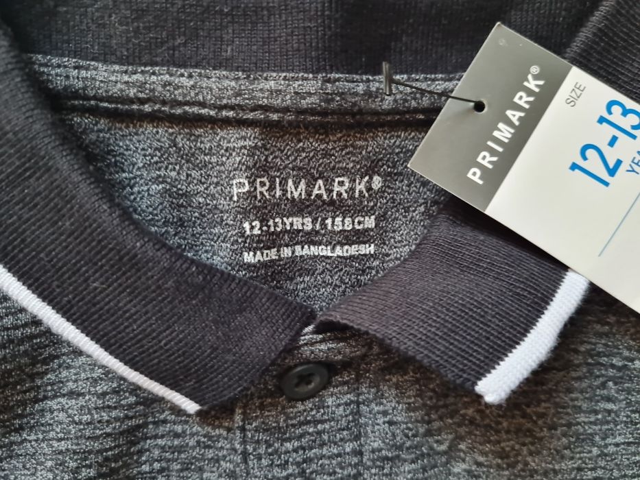 2 Polos de rapaz cinza, 12-13 anos, 158 cm.