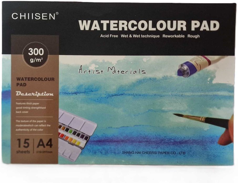 Альбоми скетчбуки акварельні, щільність 300грам, 15арк. , формат А4/А3