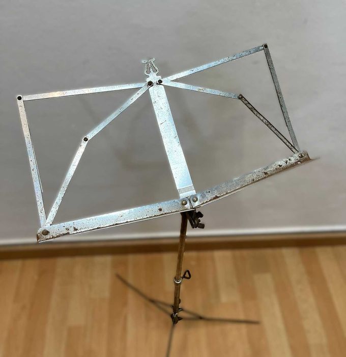 Atril antigo, suporte metalico para partituras