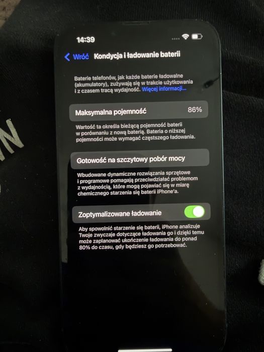 Iphone 13 86% bateri