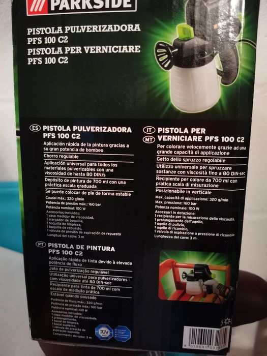 Pistola pulverizadora Parkside lidl