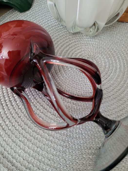 Lampka oliwna świecznik Józefina KROSNO szkło artystyczne