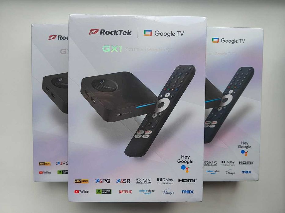 Смарт приставка RockTek GX1 UHD 4/32 Realtek RTD1325 WiFi6 GoogleTV 12