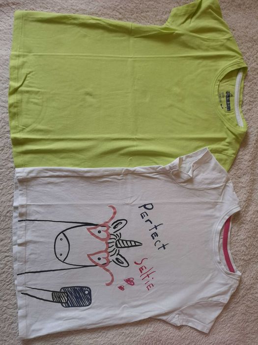 Zestaw koszulek dziewczęcych 122/128