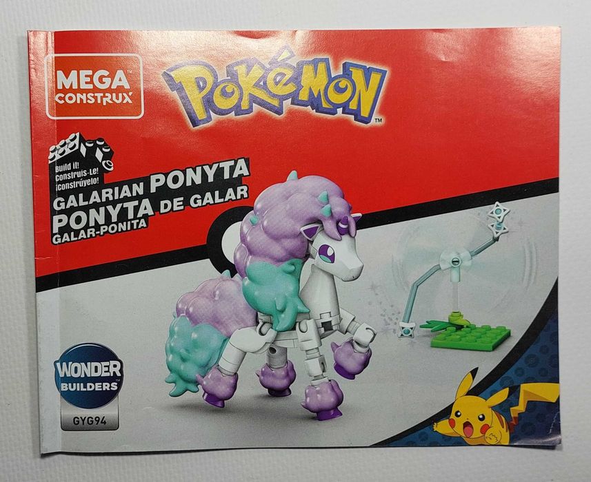 MEGA CONSTRUX Pokémon - Ponyta De Galar Con 64 Piezas Para Armar Y Posar