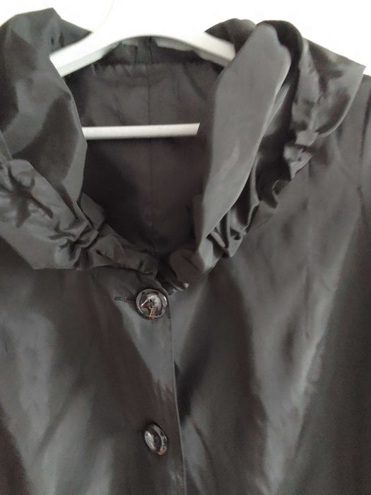 Płaszczyk wiosenny czarny damski L-XL